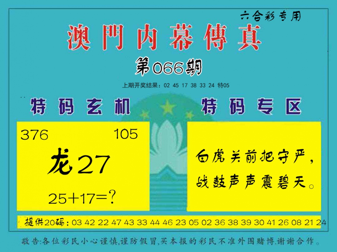 066期内幕传真[图]