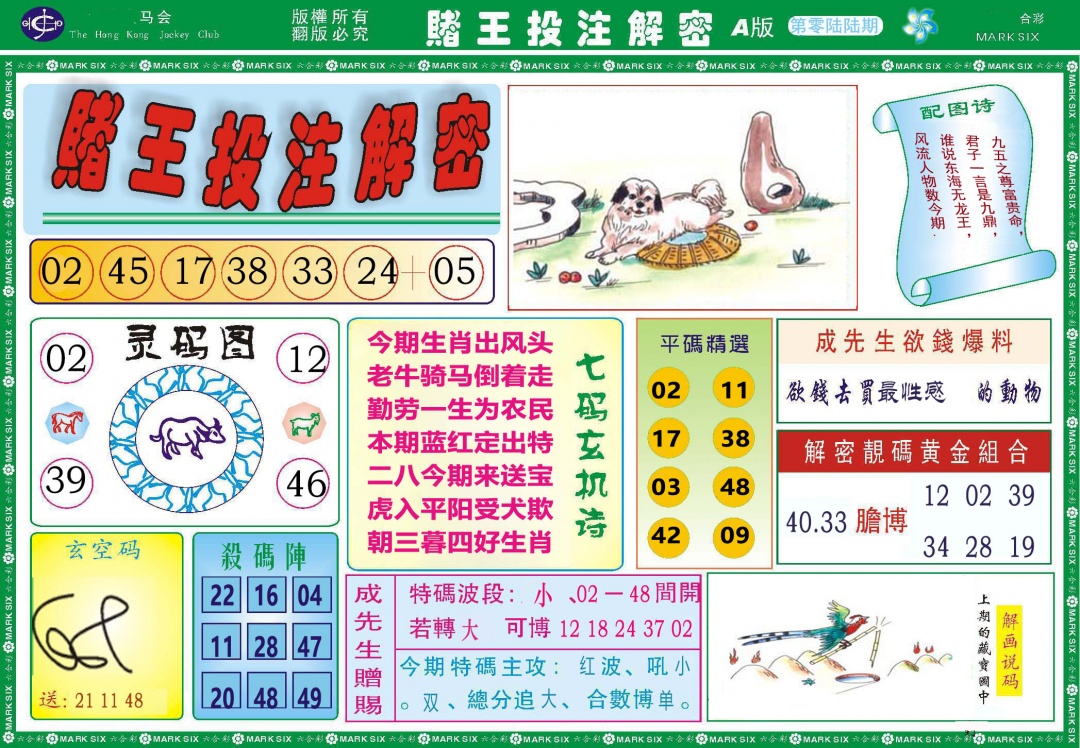 066期赌王投注解密[图]