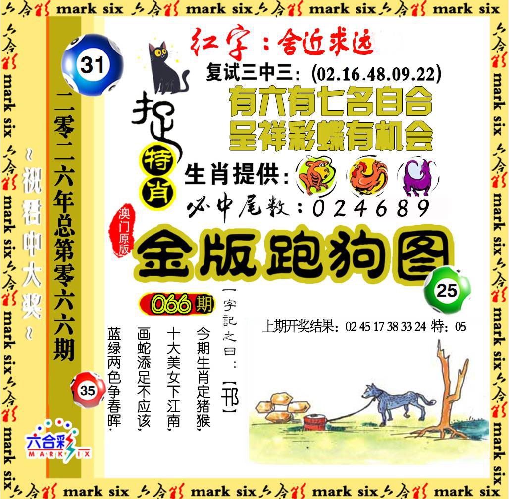 066期金版跑狗图[图]