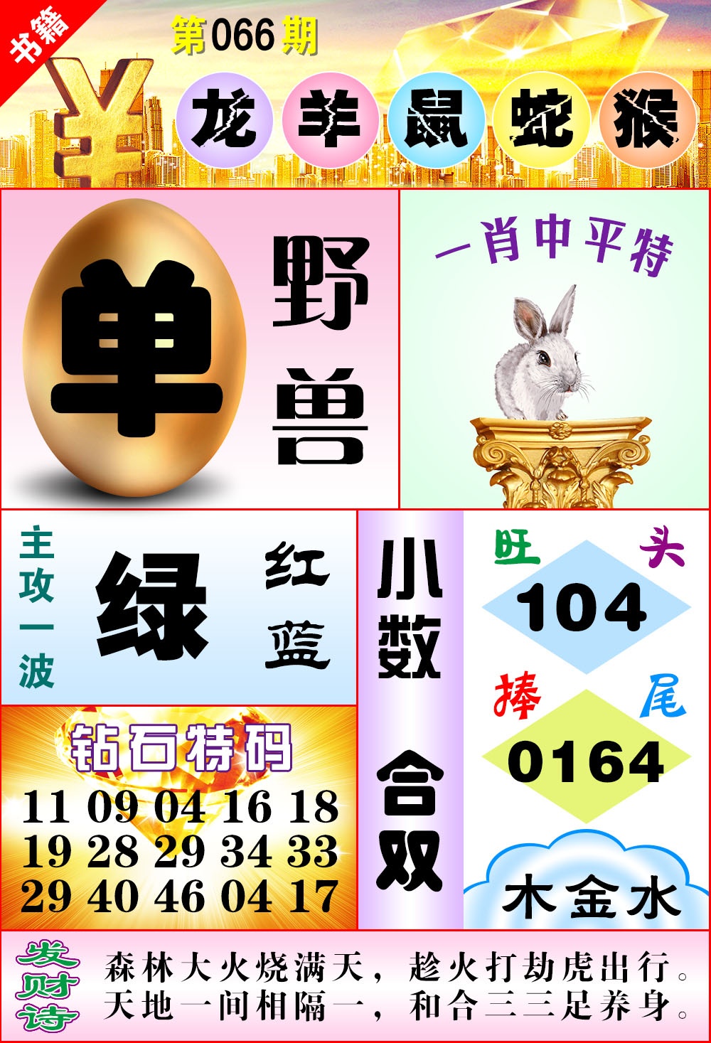 066期澳门金钱豹[图]