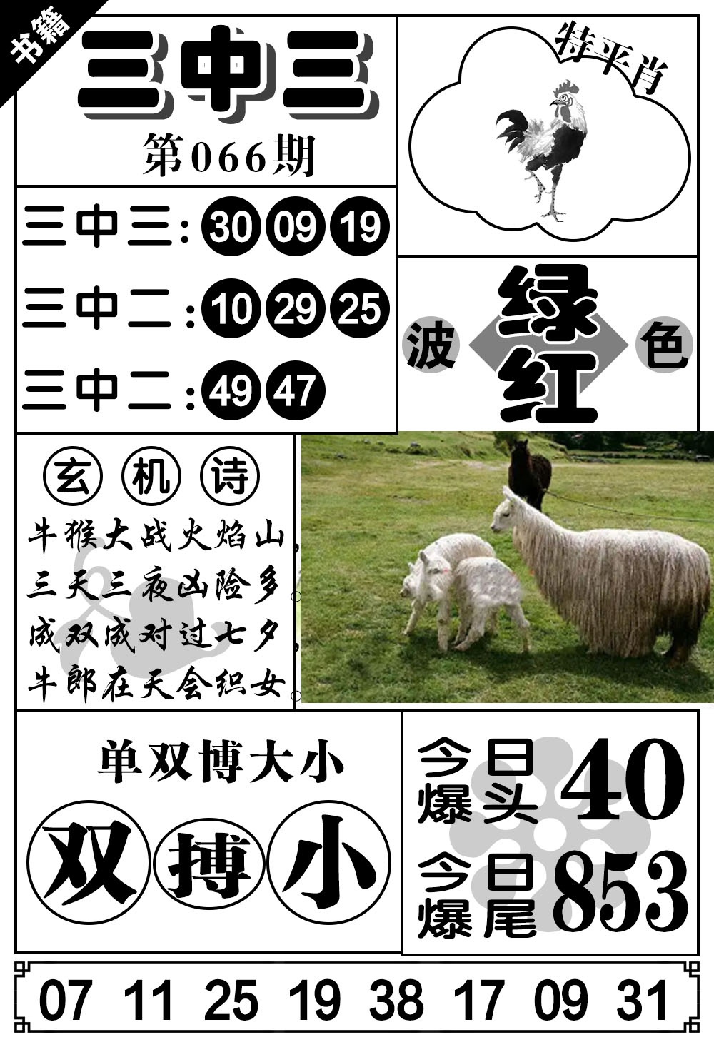 066期澳门无字天书[图]