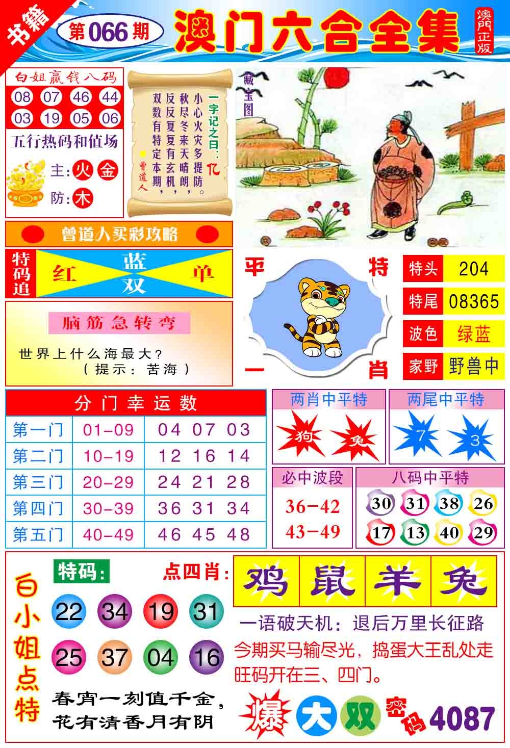 066期澳门全集六合[图]