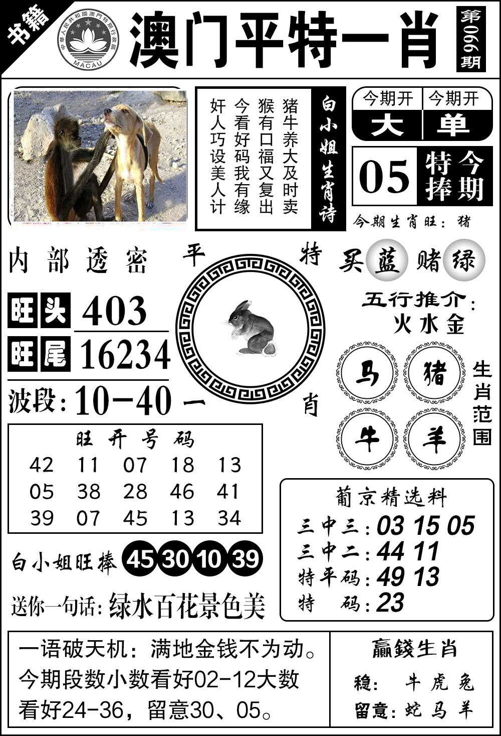 066期澳门内部透密[图]