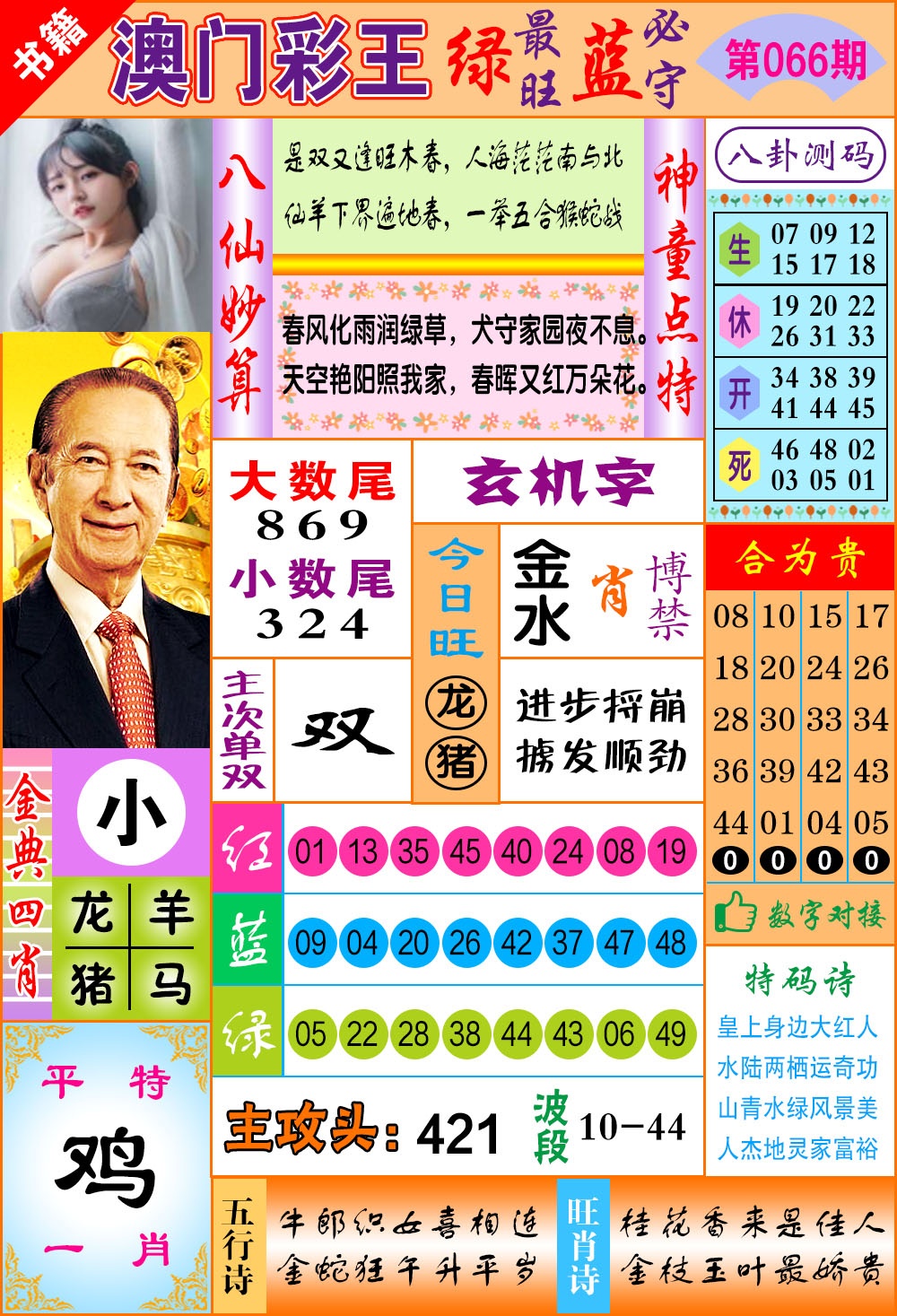 066期澳门彩王玄机[图]