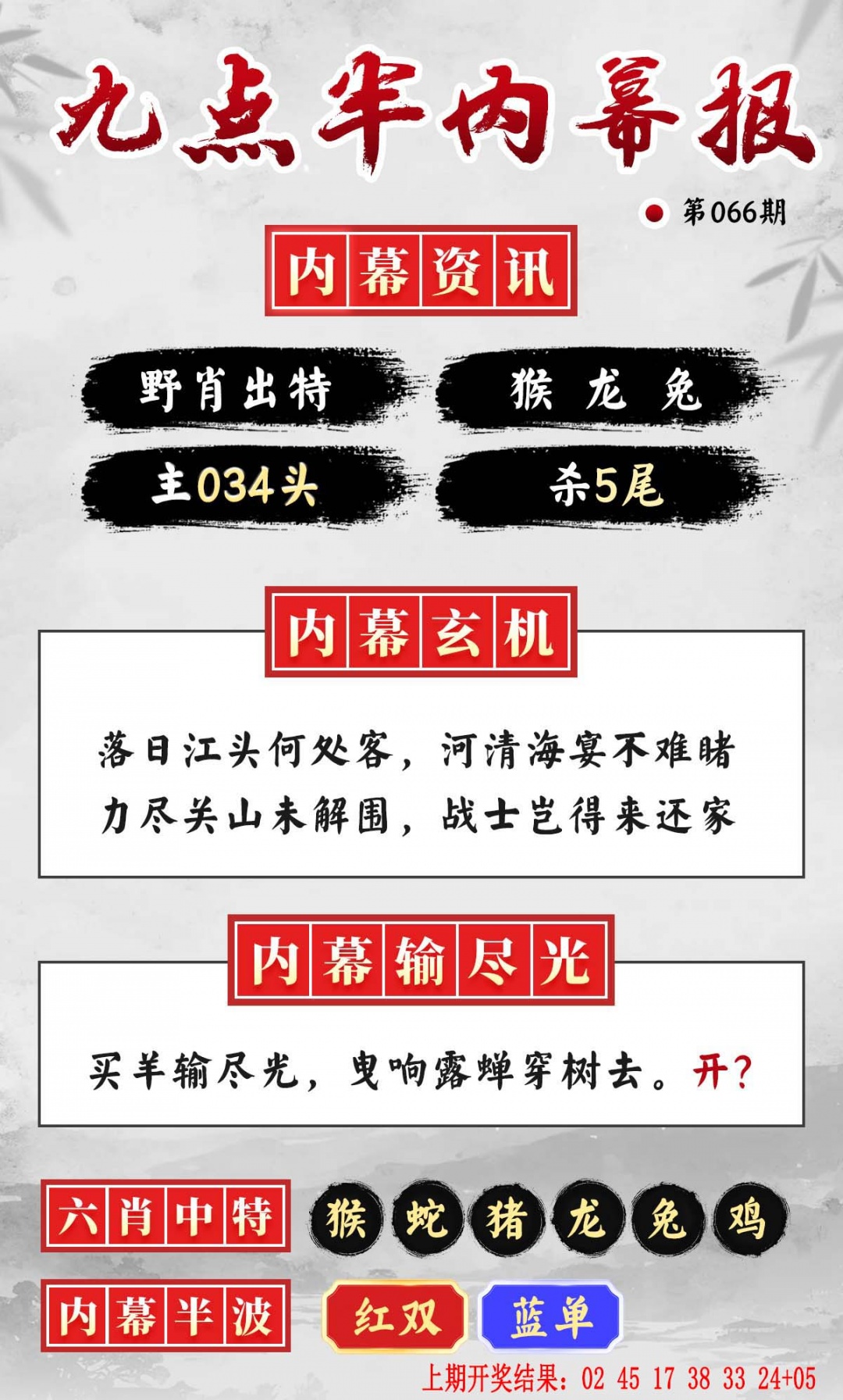 066期九点半内幕报[图]