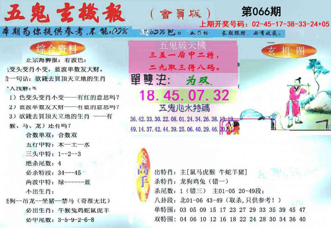 066期新五鬼玄机[图]