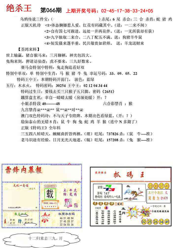 066期蓝天报(绝杀王)[图]