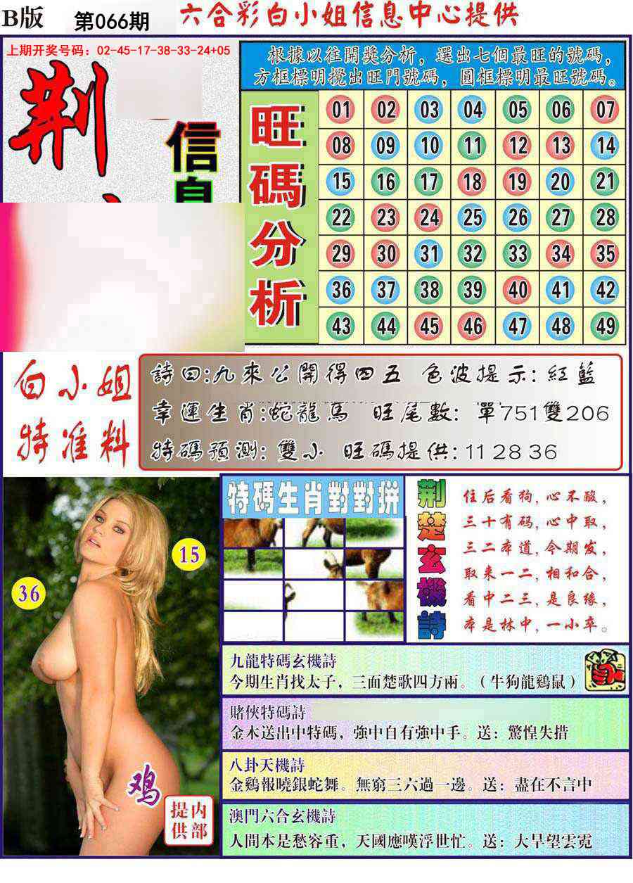 066期荆楚信息玄机B[图]