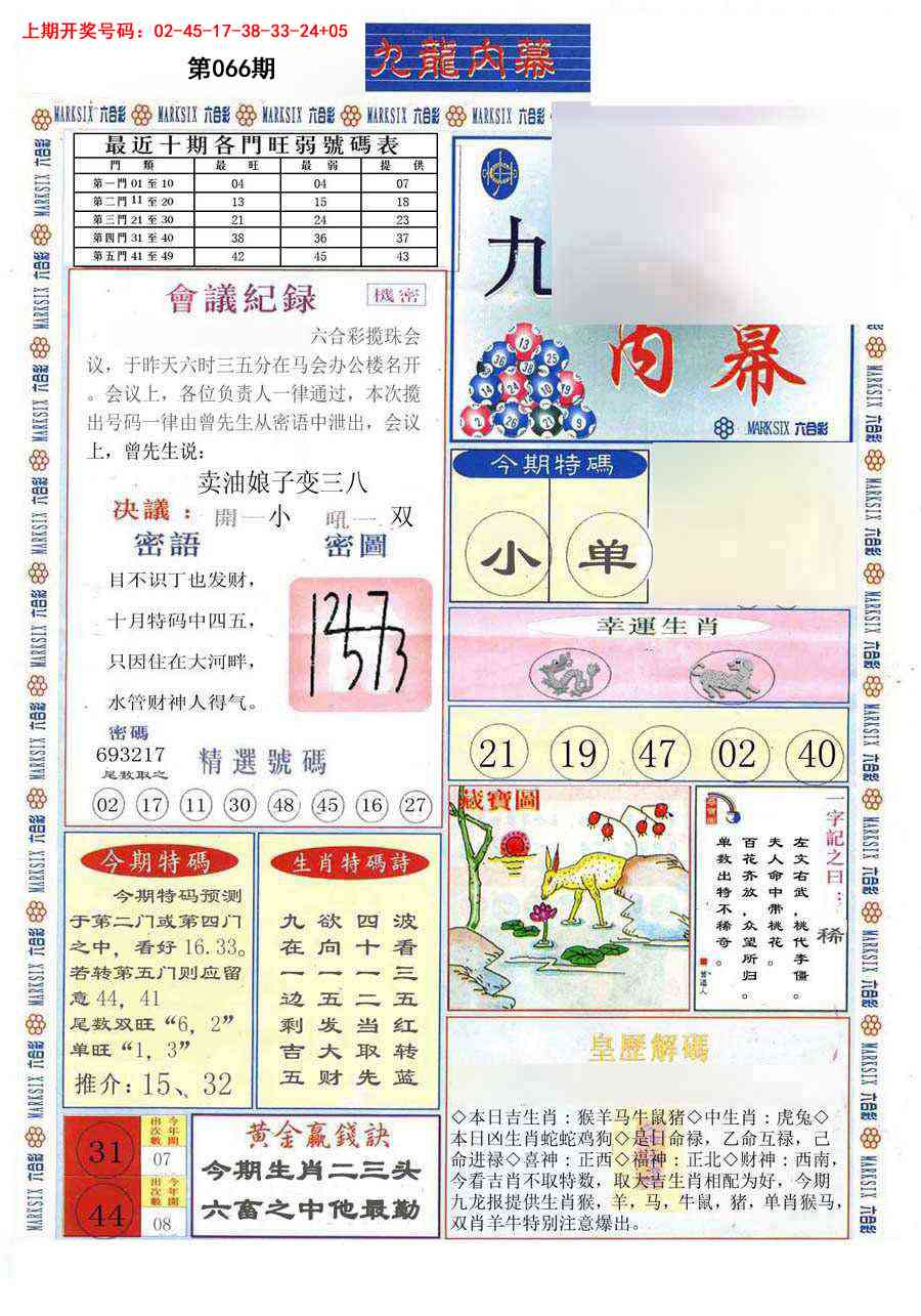 066期(新版)九龙内幕A[图]