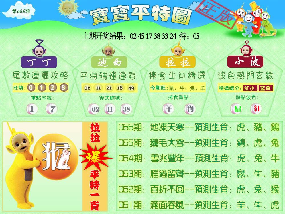 066期天线宝宝平特图[图]