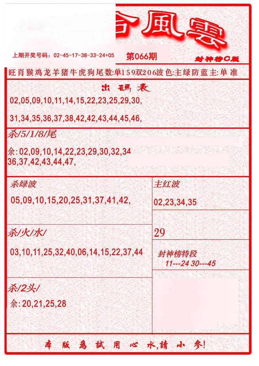 066期六合风云B[图]